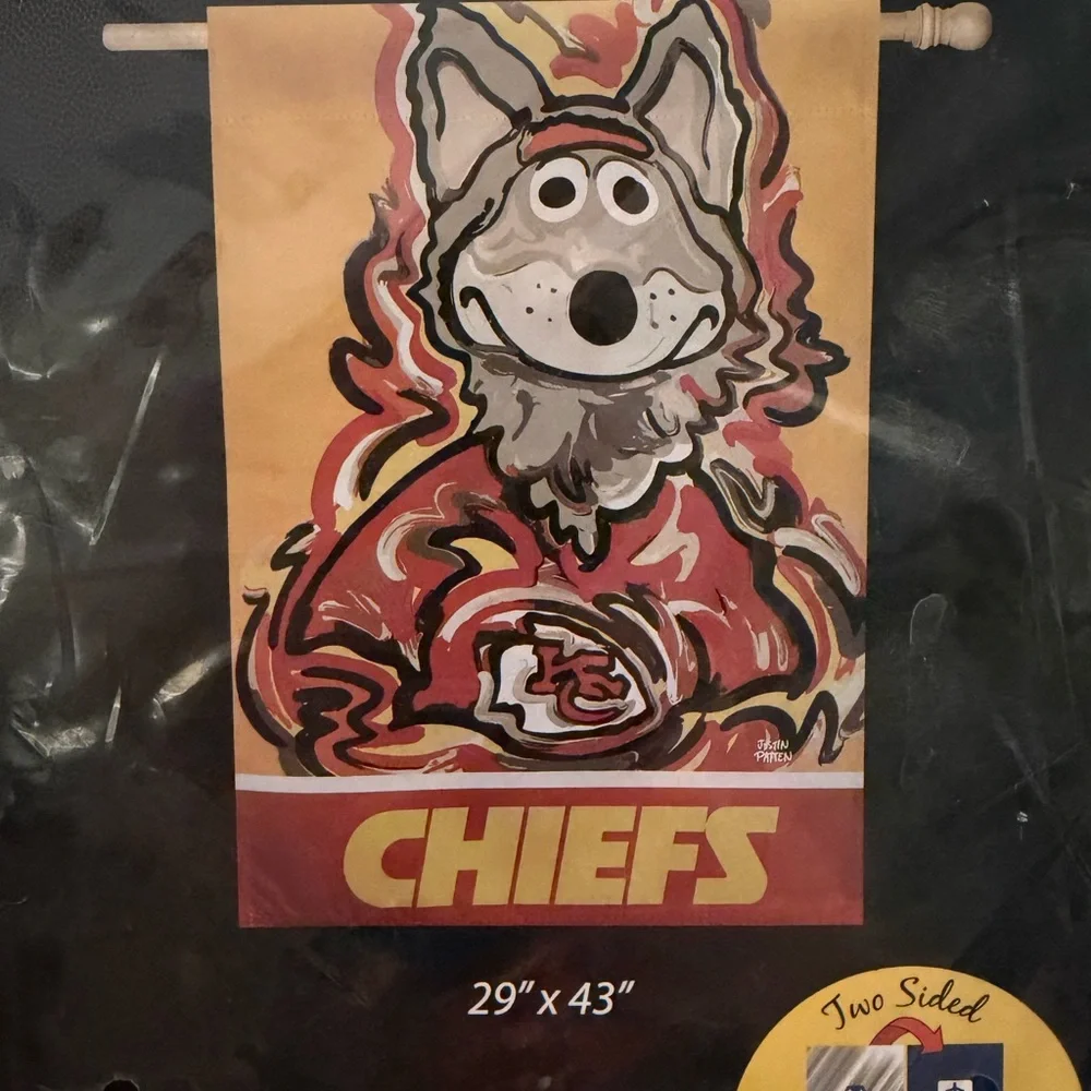 Kansas City Chiefs Mascot Flag 29x43”